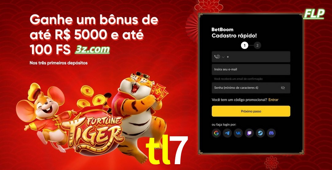 tl7 cassino Brasil bônus de boas-vindas até R$5000 e 100 free spins