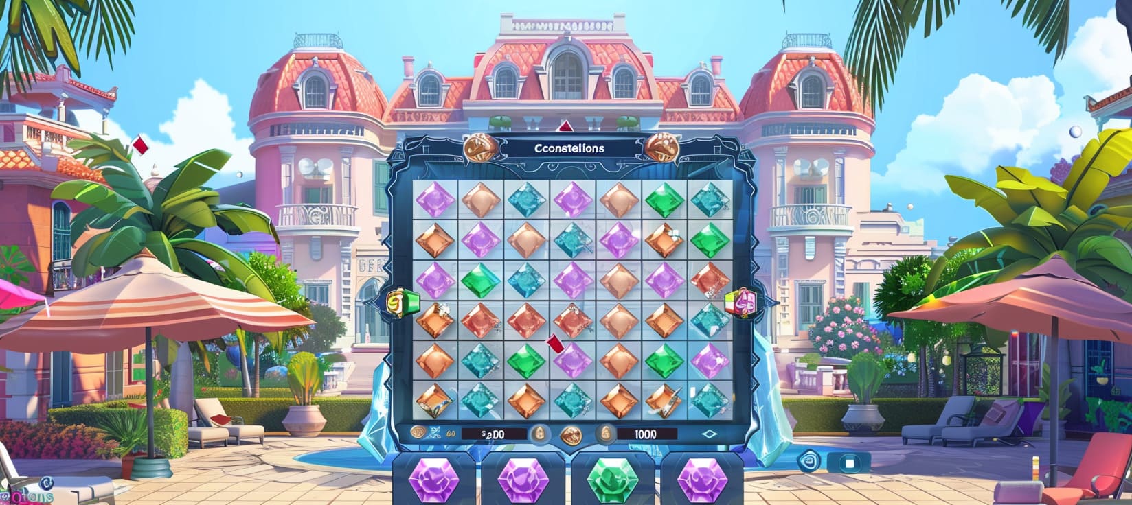 tl7 Constellations slot game cassino online com pedras preciosas